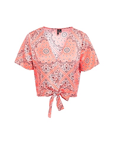 VERO MODA Hemden und Blusen mit Muster Koralle 100% Polyester
