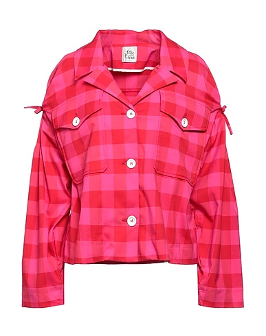 ATTIC AND BARN Checked shirt Fuchsia 48% Cotton, 35% Polyester, 15% Viscose, 2% Elastane