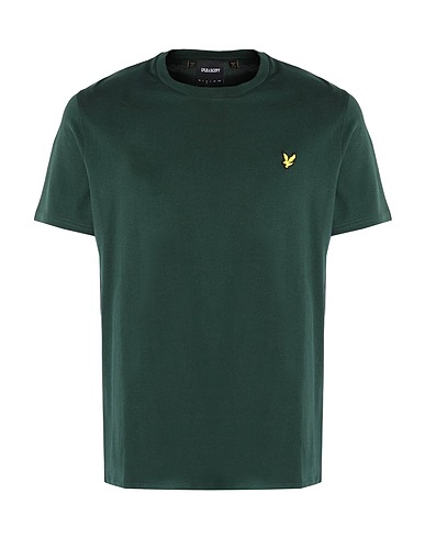 LYLE & SCOTT Basic T-Shirt Dark green 100% Cotton