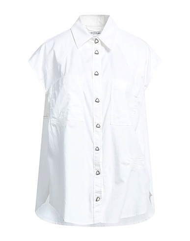 DONDUP Shirts White 98% Cotton, 2% Elastane
