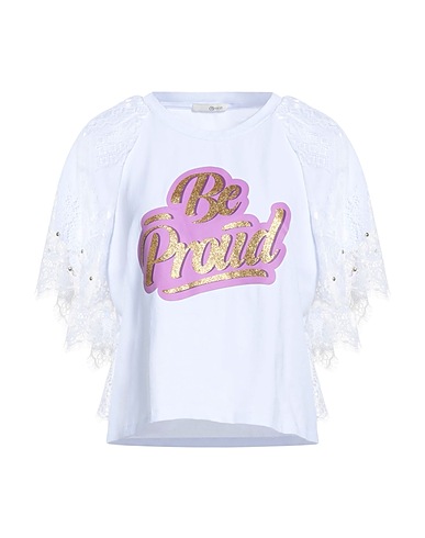 RELISH T-shirt White 100% Cotton, Polyester, Polyamide