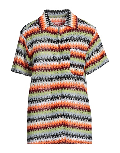 ANDERSSON BELL Striped shirt Orange 98% Polyester, 2% Polyurethane