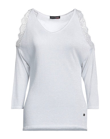 CECILIA BENETTI Pullover Silber 75% Viskose, 15% Elastan, 10% Polyester