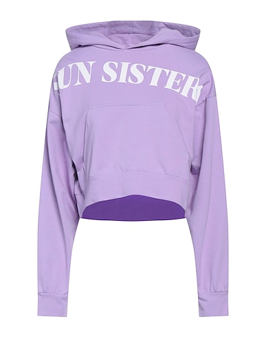SUN SISTERS BEACHWEAR Hooded track jacket  Mauve 90% Cotton, 10% Elastane