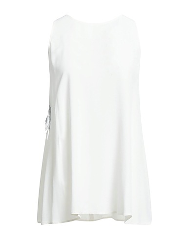1-ONE Top White 69% Acetate, 31% Silk, Polyester