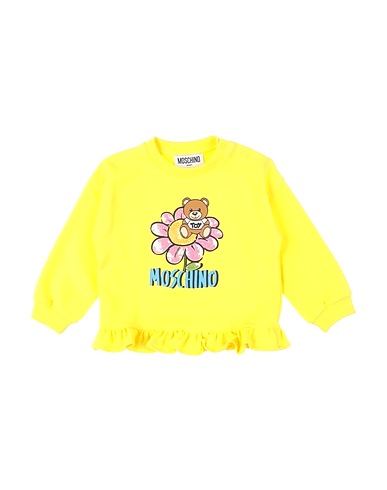 MOSCHINO BABY Sweatshirt Yellow 96% Cotton, 4% Elastane, Polyester