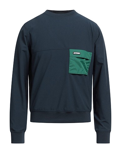 K-WAY Sweatshirt Navy blue 90% Polyester, 10% Elastane