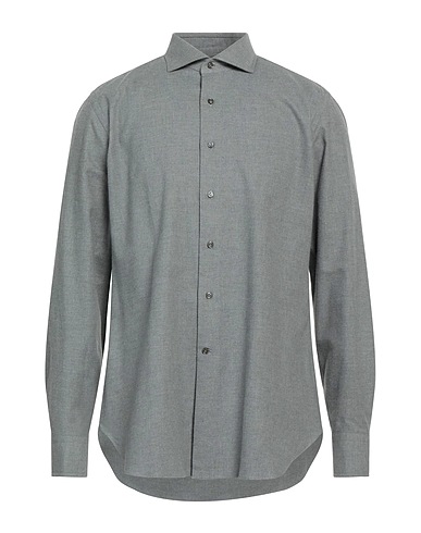 MANTOVANI Camicia tinta unita Grigio 100% Cotone
