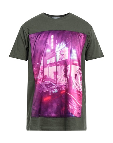 BASTILLE RIVE DROITE T-shirt Military green 100% Cotton