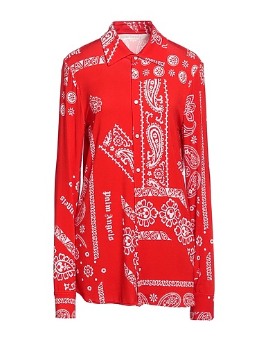PALM ANGELS Patterned shirts & blouses Red 90% Viscose, 10% Elastane