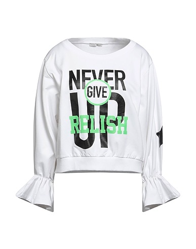 RELISH Sweatshirt White 95% Cotton, 5% Elastane