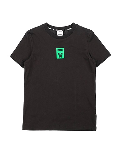 PUMA T-shirt Black 100% Cotton, Polyester