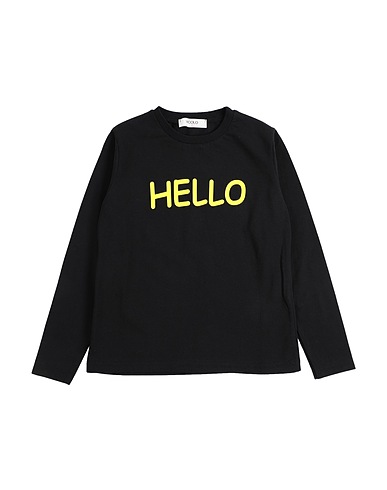 VICOLO T-shirt Black 90% Cotton, 10% Elastane