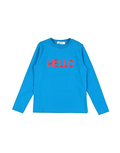 VICOLO T-shirt Blu china 90% Cotone, 10% Elastan