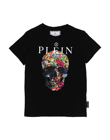 PHILIPP PLEIN T-shirt Black 100% Cotton, Elastane