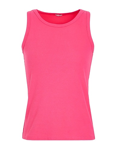 8 by YOOX Tank top ORGANIC COTTON JERSEY TANK TOP
 Fuchsia 100% Organic cotton