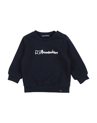 DANIELE ALESSANDRINI Sweatshirt Midnight blue 95% Cotton, 5% Elastane