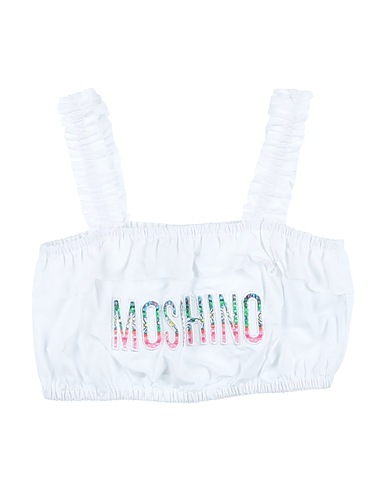 MOSCHINO KID Top White 100% Cotton, Elastane, Polyester