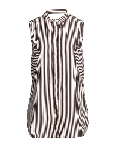 3.1 PHILLIP LIM Striped shirt Brown 80% Cotton, 20% Silk