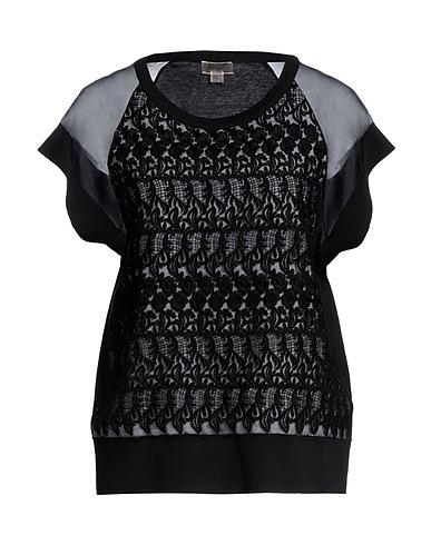 GIAMBATTISTA VALLI Evening top Black 70% Cotton, 17% Polyester, 13% Silk