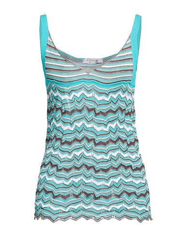 D.EXTERIOR Top Tūrkis 62% Viskose, 17% Polyamid, 10% Leinen, 9% Polyester, 2% Metallfaser