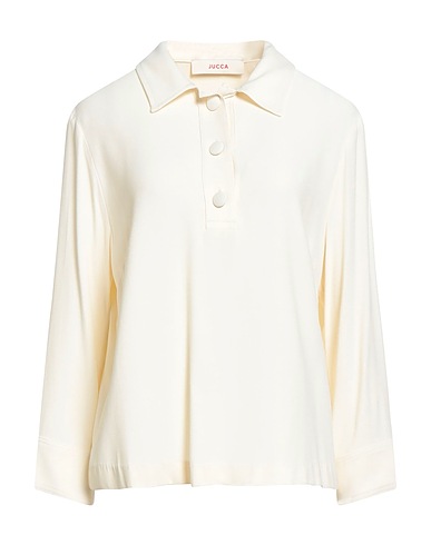 JUCCA Polo shirt Ivory 100% Viscose