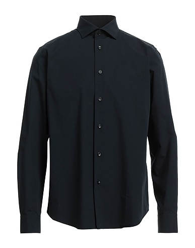 CAVALLI CLASS Camicia tinta unita Nero 97% Cotone, 3% Elastan