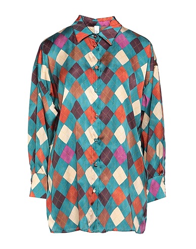SOUVENIR Patterned shirts & blouses Deep teal 100% Polyester