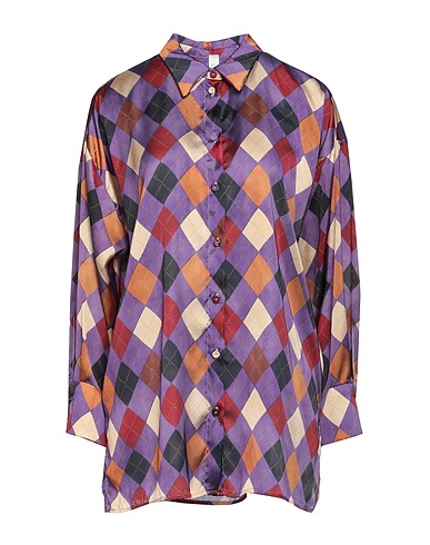 SOUVENIR Patterned shirts & blouses Purple 100% Polyester