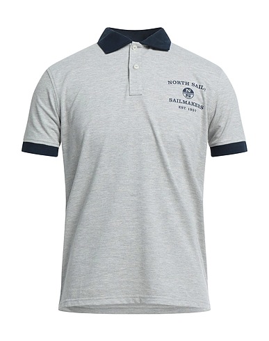 NORTH SAILS Polo shirt Light grey 95% Cotton, 5% Elastane