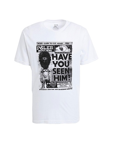 POLER T-shirt Poler Creature T-Shirt
 White 100% Cotton