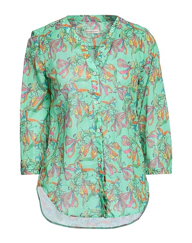 CAMICETTASNOB Floral shirts & blouses Light green 100% Cotton