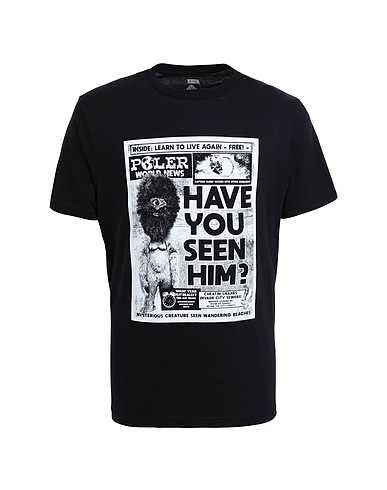 POLER T-shirt Poler Creature T-Shirt Black 100% Cotton