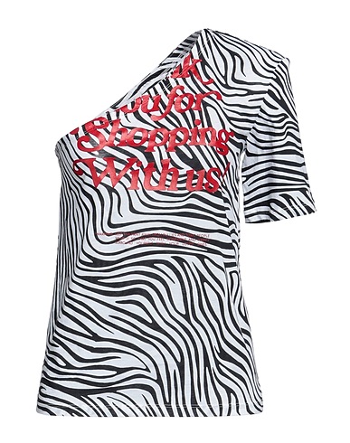 PHILOSOPHY di LORENZO SERAFINI One-shoulder top White 100% Cotton