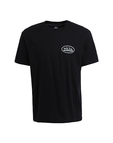 POLER T-shirt Poler Brand Brand T-Shirt
 Black 100% Cotton