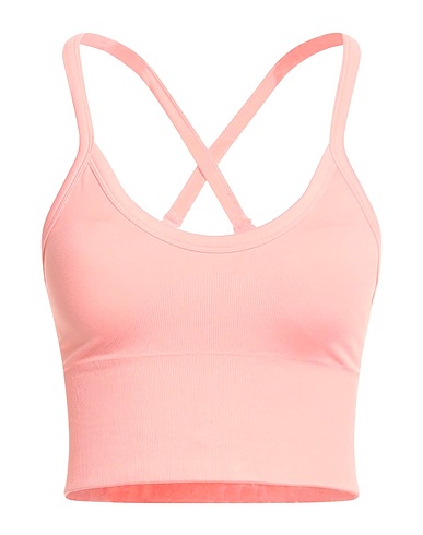 GUESS Crop top Salmon pink 90% Polyamide, 10% Elastane