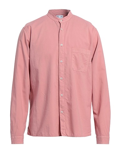 ALTEA Solid color shirt Antique rose 77% Cotton, 23% Linen