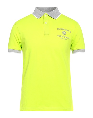 NORTH SAILS Polo shirt Lime green 94% Cotton, 6% Elastane