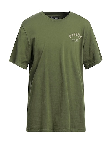 BARBOUR Basic T-Shirt Military green 100% Cotton