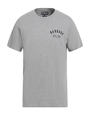 BARBOUR T-shirt Grigio chiaro 100% Cotone