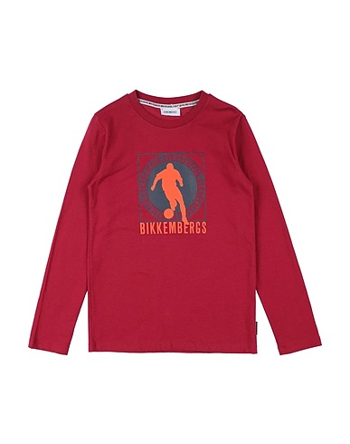 BIKKEMBERGS T-shirt Burgundy 100% Cotton