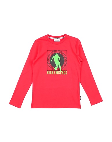 BIKKEMBERGS T-Shirt Rot 100% Baumwolle