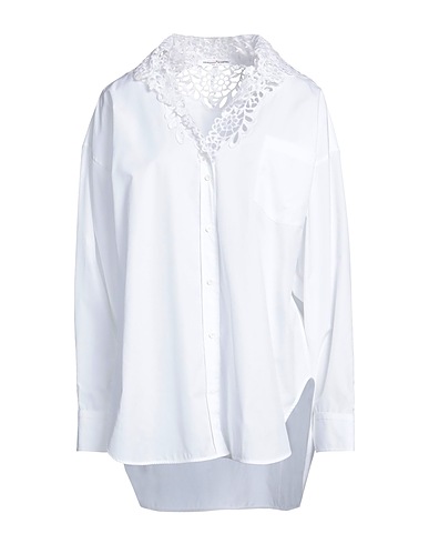 ERMANNO SCERVINO Lace shirts & blouses White 100% Cotton, Polyester, Polyamide