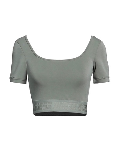 GUESS Top spalle scoperte Verde militare 54% Modal, 40% Poliestere, 6% Elastan