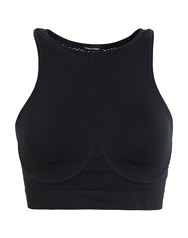 CALVIN KLEIN Crop top Nero 91% Poliammide, 9% Elastan