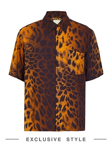 ARIES x YOOX Shirts Mustard 100% Viscose