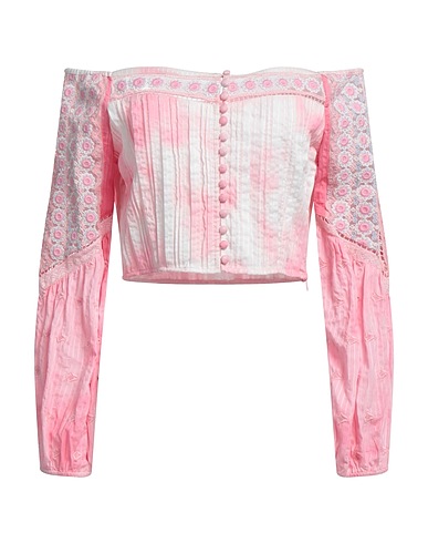 LOVESHACKFANCY Lace shirts & blouses Light pink 100% Cotton
