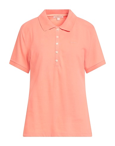 BARBOUR Polo shirt Salmon pink 94% Cotton, 6% Elastane