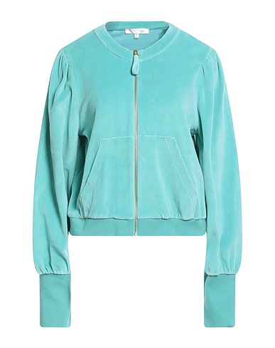 LOVESHACKFANCY Sweatshirt Turquoise 92% Cotton, 8% Nylon