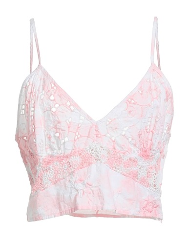 LOVESHACKFANCY Crop top Light pink 100% Cotton